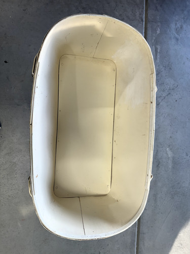 Vtg baby bassinet white - bassinet,