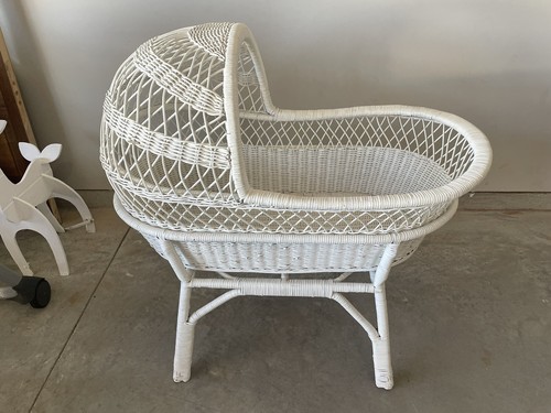 Wicker basket bassinet - basket,